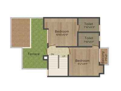 Developer Rivera Woods 2D - First Floor 3