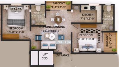 Uma Snehalay Residency 2D 2