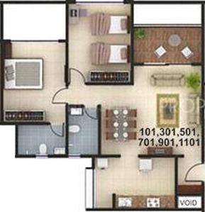 Kumar Picasso Tower A B1 B2 E O1 O2 2D 2