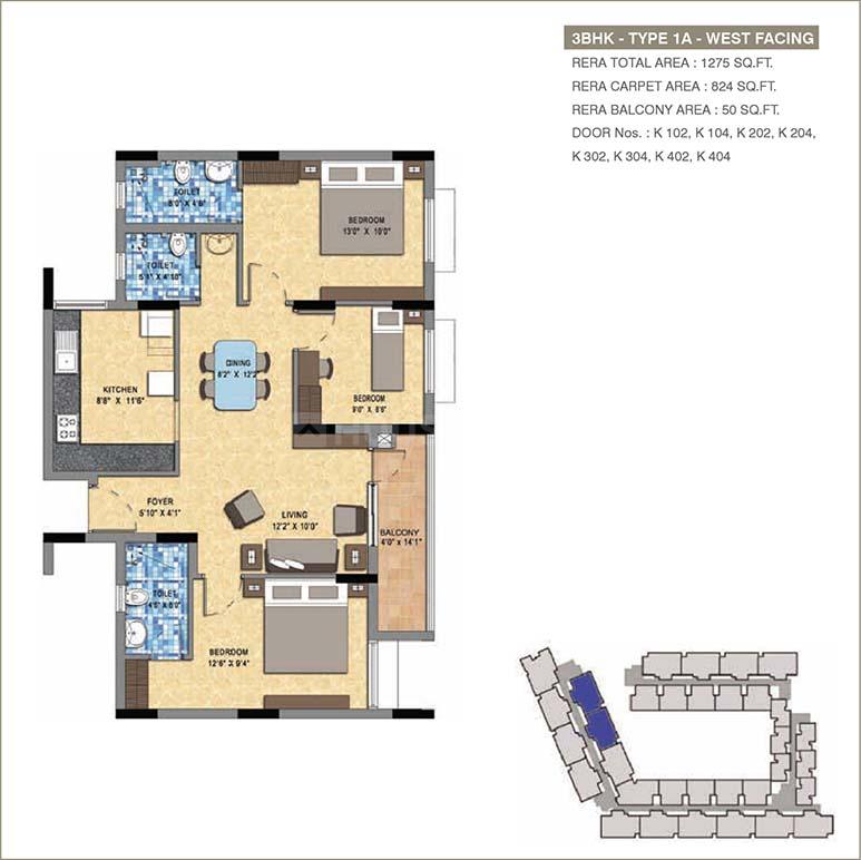 TVS Green Acres Floor Plan Kolapakkam Vandalur, Chennai