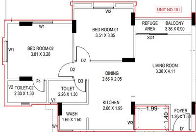 Pratham Riviera Phase 6 2D 3