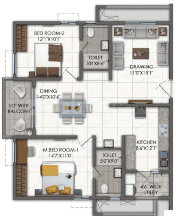 Rajapushpa Imperia in Tellapur, Hyderabad - Price, Reviews & Floor Plan
