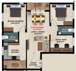 Ample E V K Residency 2D 1