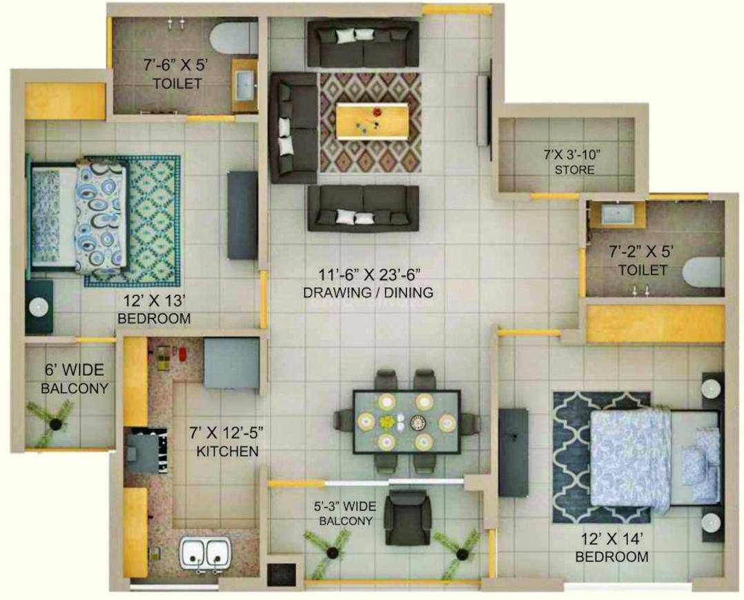Aura Avenue Floor Plan Bhago Majra, Mohali