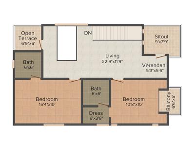 Samruddhi Elite Homes	 2D - First Floor 2