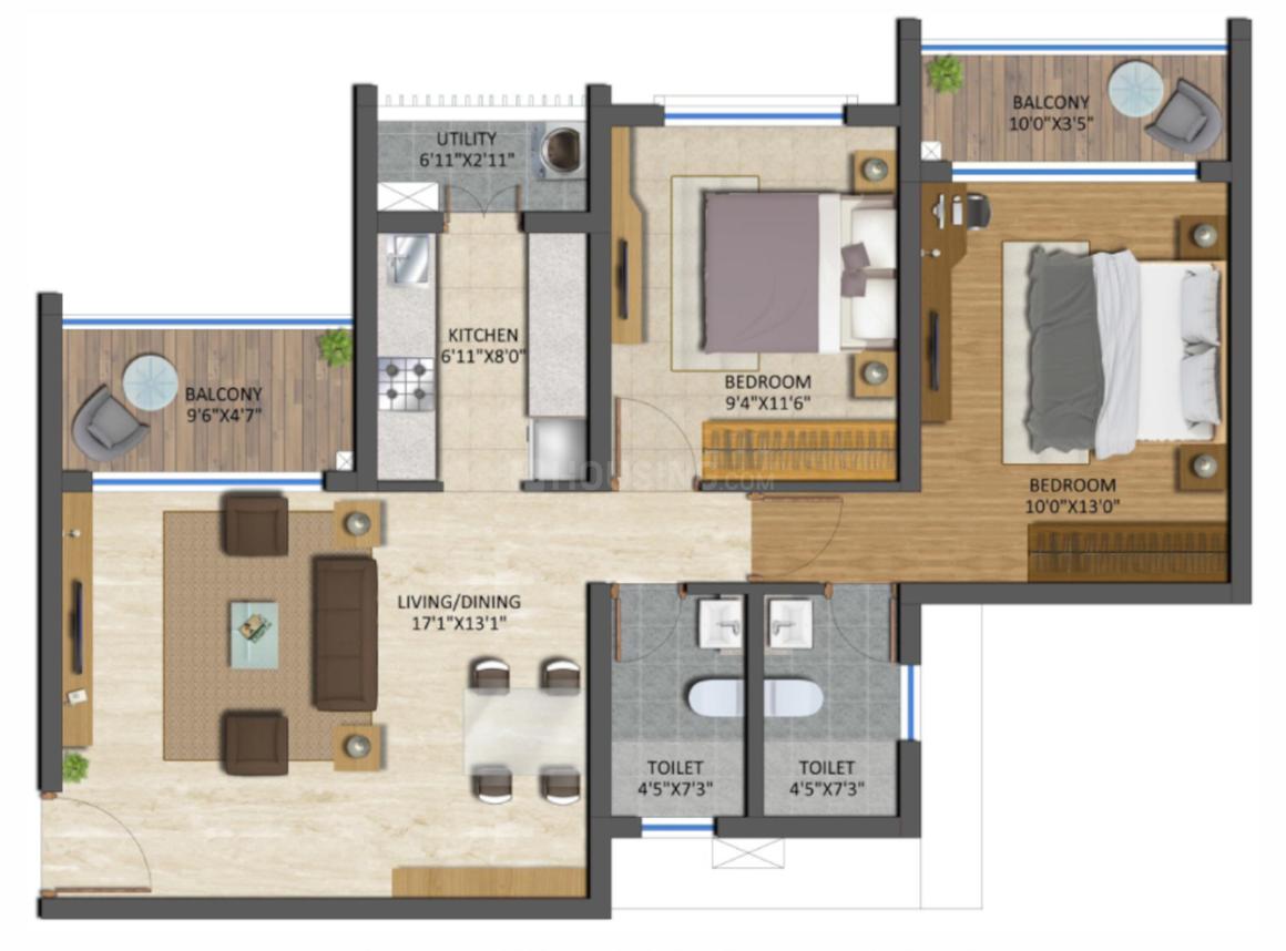 Runwal The Central Park Phase 2 Floor Plan Chinchwad, Pune
