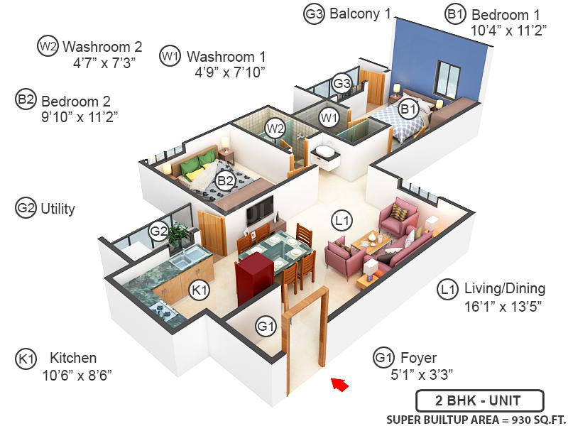 Oceanus Greendale Phase I Floor Plan Kalyan Nagar, Bangalore