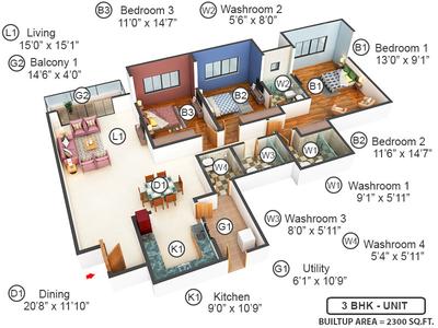 Karle Zenith Residences 3D 1