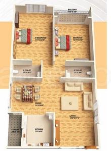 Innovative Meva Lake View Residency 3D 1