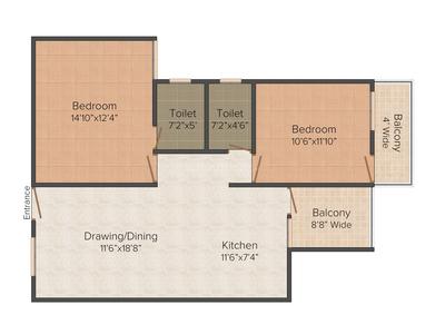 Akriti Residency 2D 3