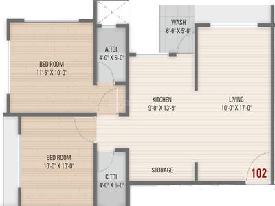 Savani Developers Prayosha Elite Tower A And B 2D 1