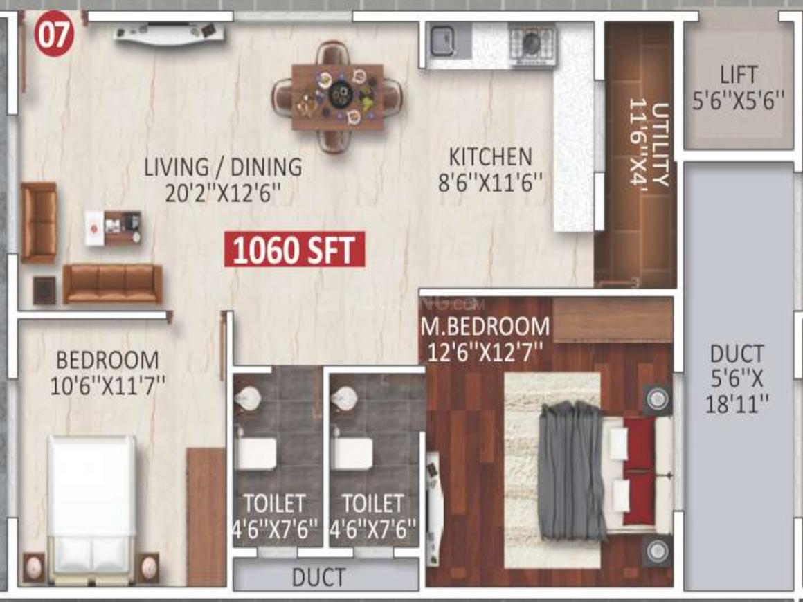 Vikyath White Meadows Floor Plan Krishnarajapura, Bangalore