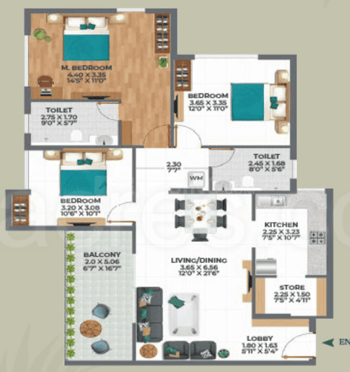 Ashiana Amodh Phase II 2D 1