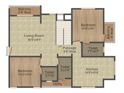 8 Legends Residency 2D - First Floor 1