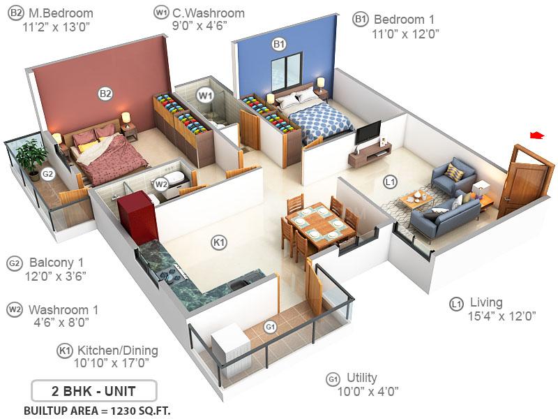 Honey Dew Floor Plan Akshayanagar, Bangalore