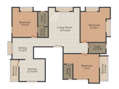 Pushkar Maple 2D - Lower Floor 2