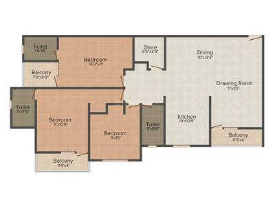 Aarohan Crystel Link Apartment 2D 3