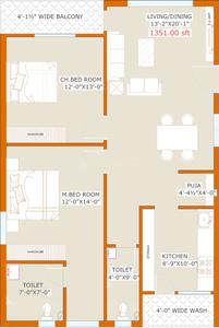 Subishi Sapphire Residential Flats 2D 3