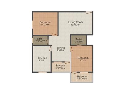 Matha Panchadurga Residency 2D 3