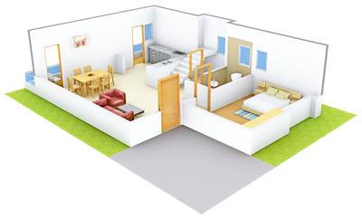 Flavus Luxury Villas Ground Floor - 3D 1