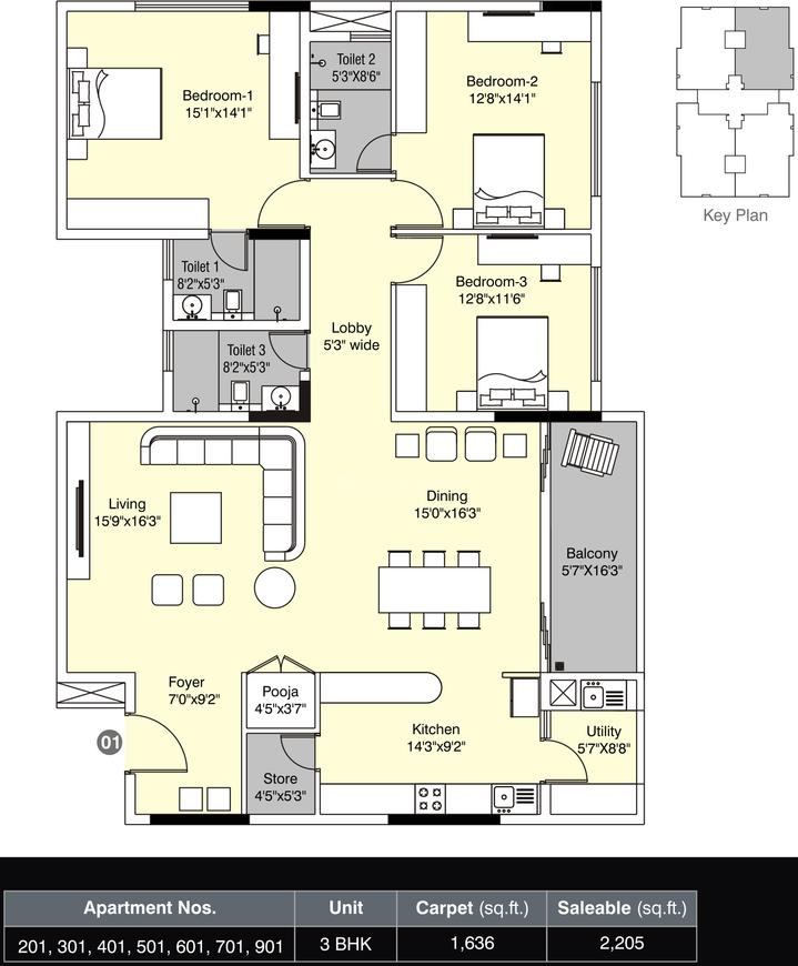Kumar Kino Platinum Floor Plan Sheshadripuram, Bangalore
