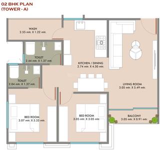 Ismail Meena Heights Tower A 2D 1