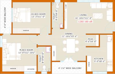 Subishi Sapphire Residential Flats 2D 2