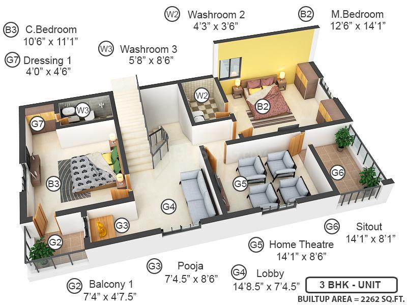 Saanvi Pride Homes Floor Plan Alwal, Hyderabad