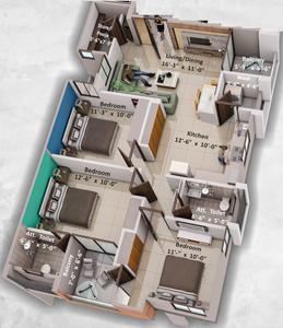 J P Vadodara Shree Residency 3D 1