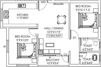 Sai Padhmavathy Flats 2D 1