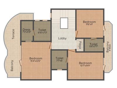 Eldeco Rivera 2D - First Floor 2