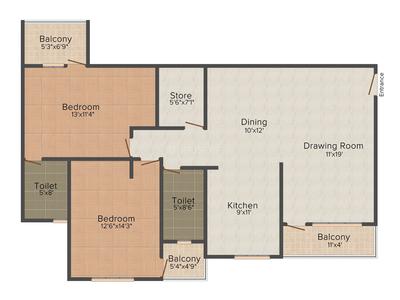 Aarohan Crystel Link Apartment 2D 1