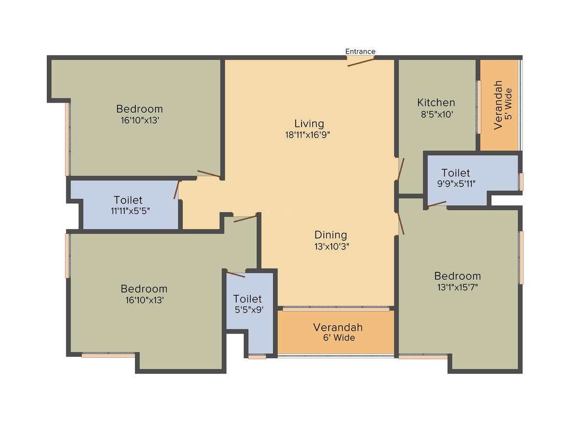Multicon Loudon Star Floor Plan Park Street Area, Kolkata