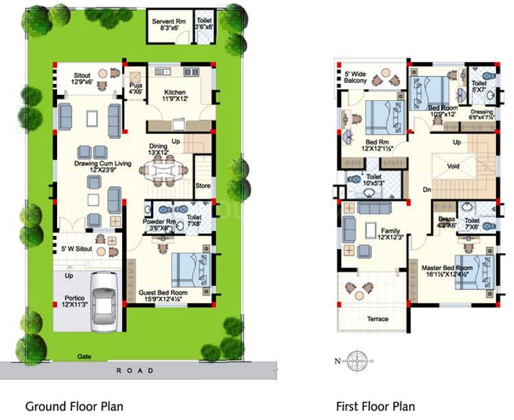 Indu Fortune Fields Villas Floor Plan Kukatpally, Hyderabad