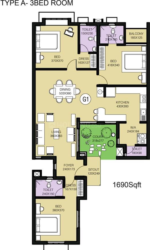 Good Florican Hill Floor Plan Malaparamba, Kozhikode