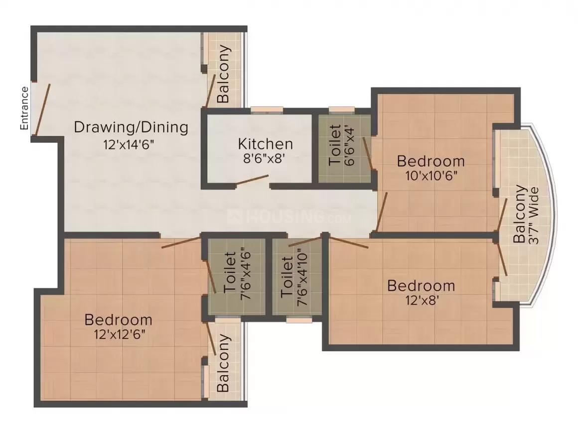 Earthcon Yuvraj Residency Floor Plan Ram Ganga Vihar Phase 2, Moradabad