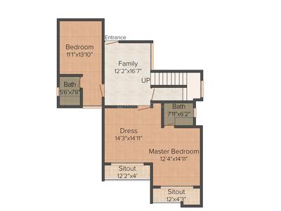 ND Passion Pent House 2D - Upper Floor 3