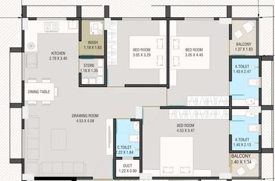 Dev Triveni Apartment 2D 1