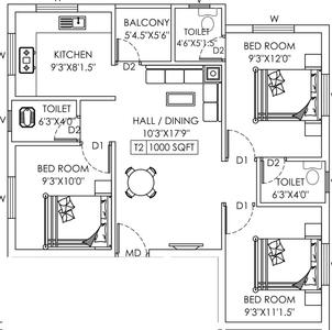 Sai Padhmavathy Flats 2D 2
