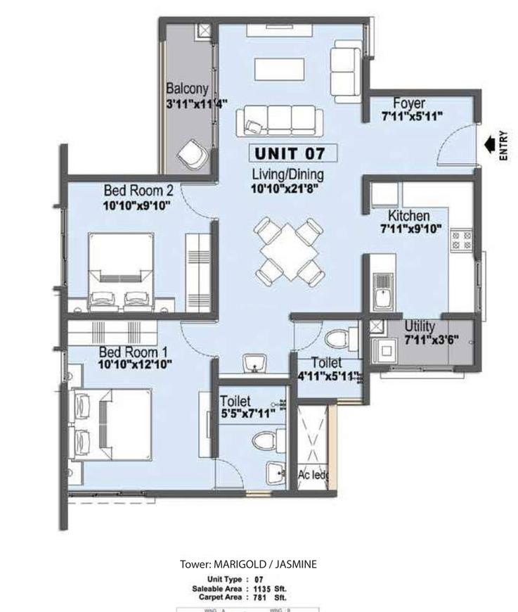 L And T Eden Park Phase 2 Floor Plan Siruseri, Chennai