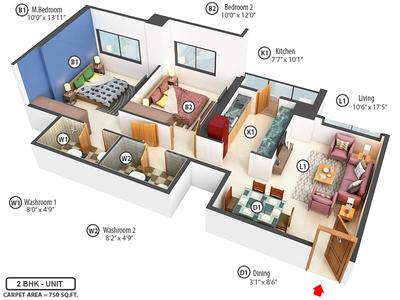 Ajmera Manhattan 3D 1