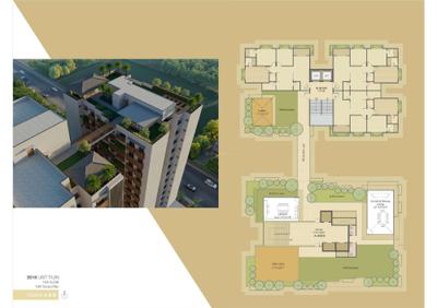 Image of 1413 Sq.ft 2 BHK Apartment / Flat for sale in Siddharth Xclusive, Sargasan, Gandhinagar for Rs. 7400000