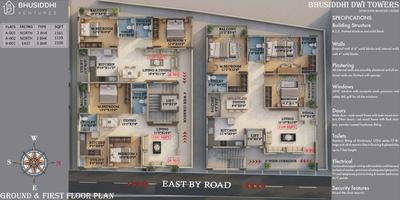 Image of 2100 Sq.ft 3 BHK Apartment / Flat for sale in Bhusiddhi DWI Towers, Electronic City, Bengaluru for Rs. 14900000