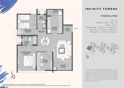 Image of 2720 Sq.ft 4 BHK Duplex for sale in Godrej Azure, Padur, Chennai for Rs. 22300000