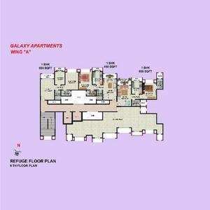 Image of 393 Sq.ft 1 BHK Apartment / Flat for sale in HDIL Galaxy Apartments, Kurla East, Mumbai for Rs. 8500000