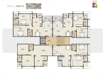 Image of 1125 Sq.ft 2 BHK Apartment / Flat for sale in B Anand Square, Tragad, Ahmedabad for Rs. 4500000