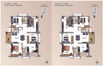 Image of 1840 Sq.ft 3 BHK Apartment / Flat for sale in My Home Tridasa, Tellapur, Sangareddy for Rs. 21000000