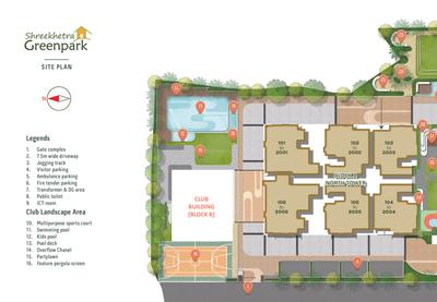 Image of 1550 Sq.ft 3 BHK Apartment / Flat for sale in Shreekhetra Greenpark, Khandagiri, Bhubaneswar for Rs. 17500000