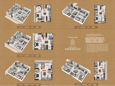 Image of 1420 Sq.ft 3 BHK Apartment / Flat for sale in Trusted Walls Krishna Meridian, B N Reddy Nagar, Hyderabad for Rs. 10000000