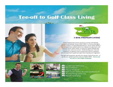 Image of 1500 Sq.ft 3 BHK Apartment / Flat for sale in Keltech Golf Vista, Crossings Republik, Ghaziabad for Rs. 12000000